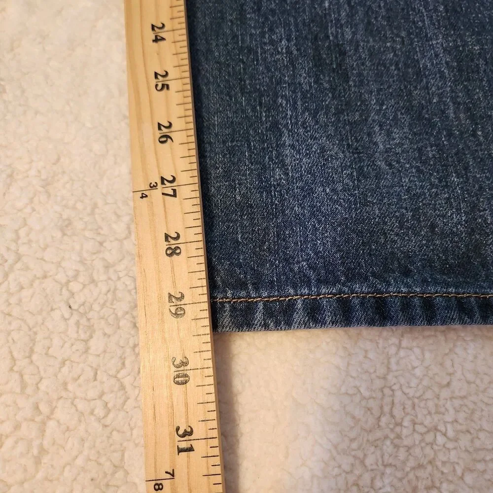 Y2K Polo Jeans Co Boys 20 Blue Denim Jeans Straight Leg Ralph Lauren 30x29.5 Vtg
